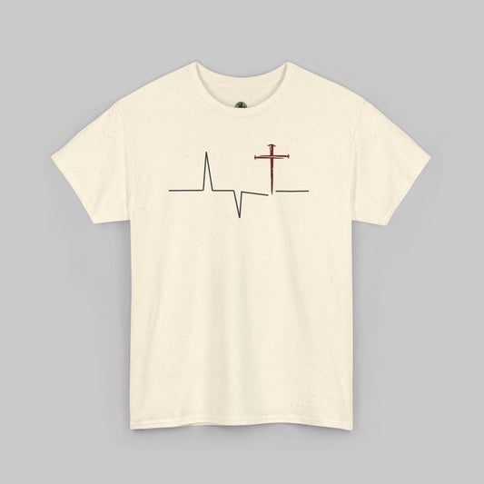 βοΈ Heartbeat Cross Tee β Faith-Inspired Minimalist T-Shirt
