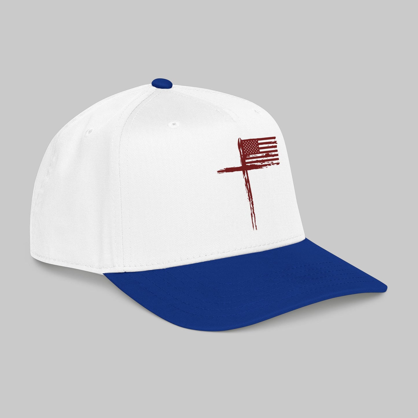 ✝️ Distressed Flag Baseball Cap — Faith-Inspired Vintage Patriotic Hat