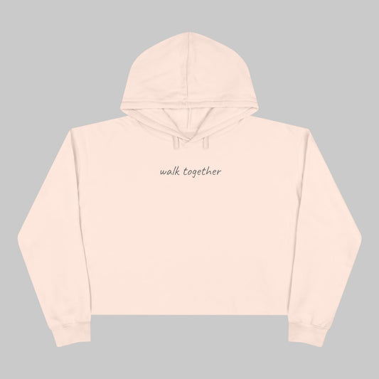 βοΈ Walk Together Cropped Hoodie β Relaxed Faith Lifestyle Pullover