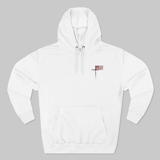 βοΈ Minimalist American Flag Hoodie β Subtle Distressed Faith & Freedom Pullover