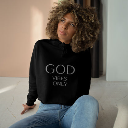 Sudadera corta God Vibes Only - Moda inspiradora para la energía positiva
