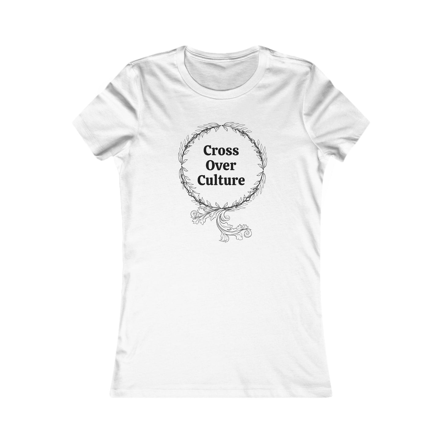 Women's Favorite Tee "Cross Over Culture", with many assorted colors to choose