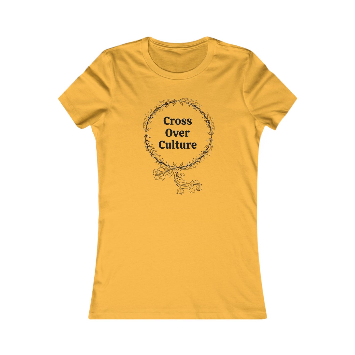 Women's Favorite Tee "Cross Over Culture", with many assorted colors to choose
