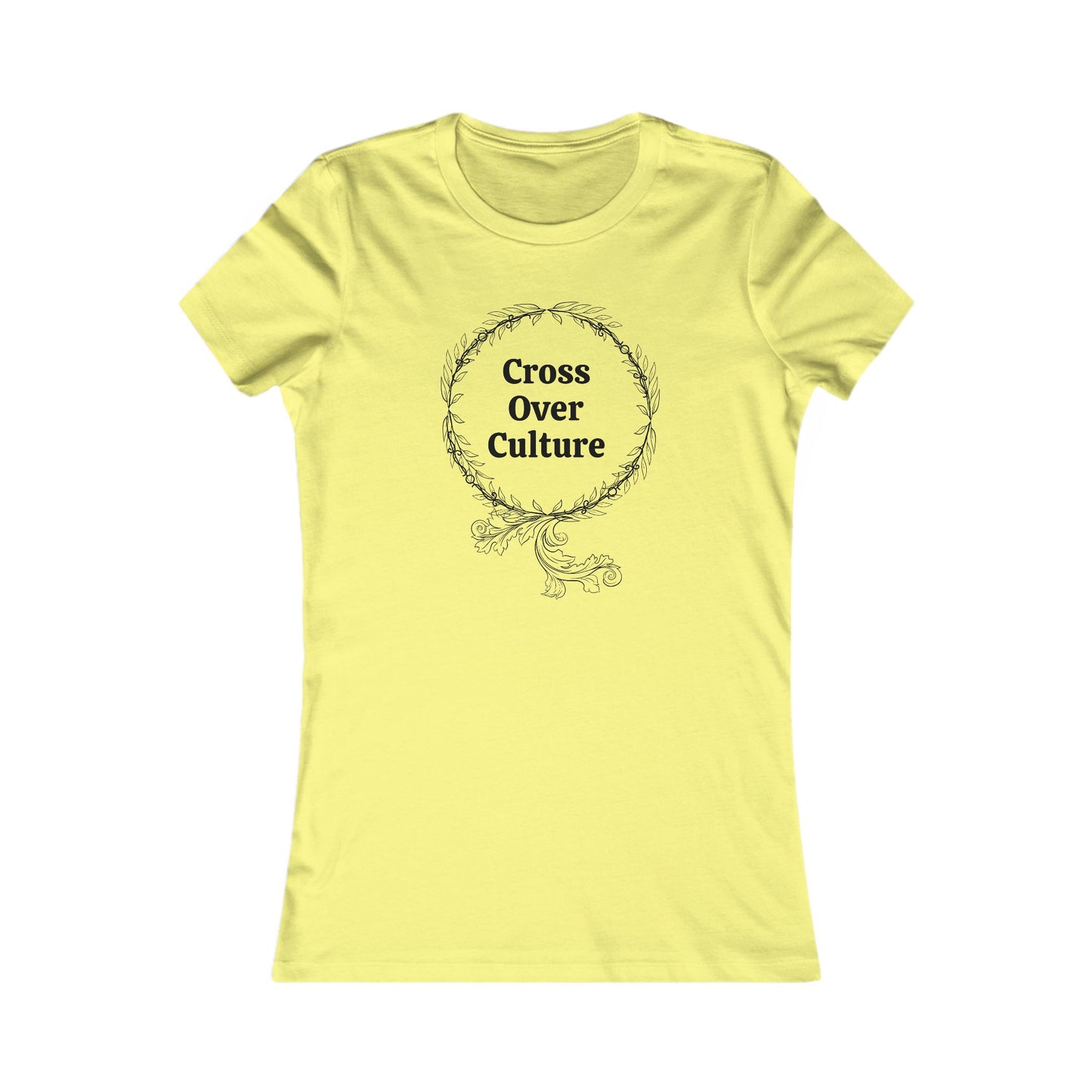 Women's Favorite Tee "Cross Over Culture", with many assorted colors to choose