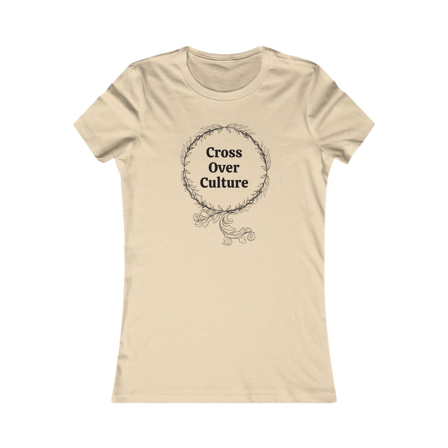 Women's Favorite Tee "Cross Over Culture", with many assorted colors to choose
