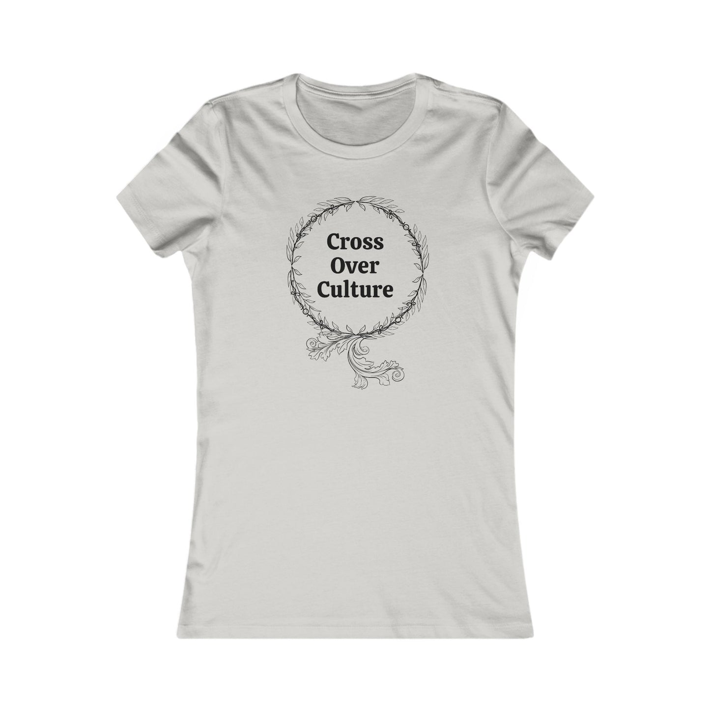 Women's Favorite Tee "Cross Over Culture", with many assorted colors to choose