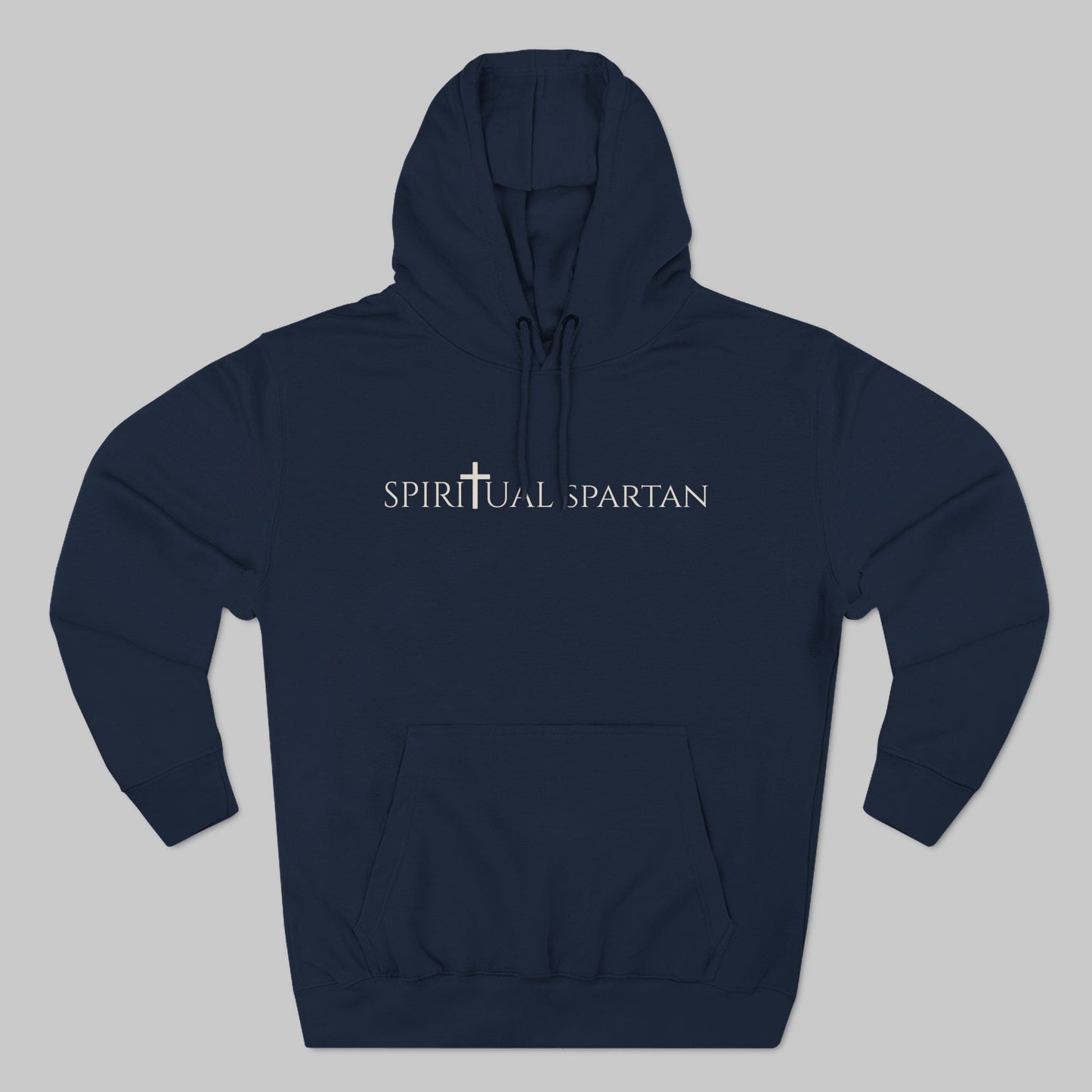 ✝️ Spiritual Spartan Hoodie — Minimal Christian Warrior Pullover