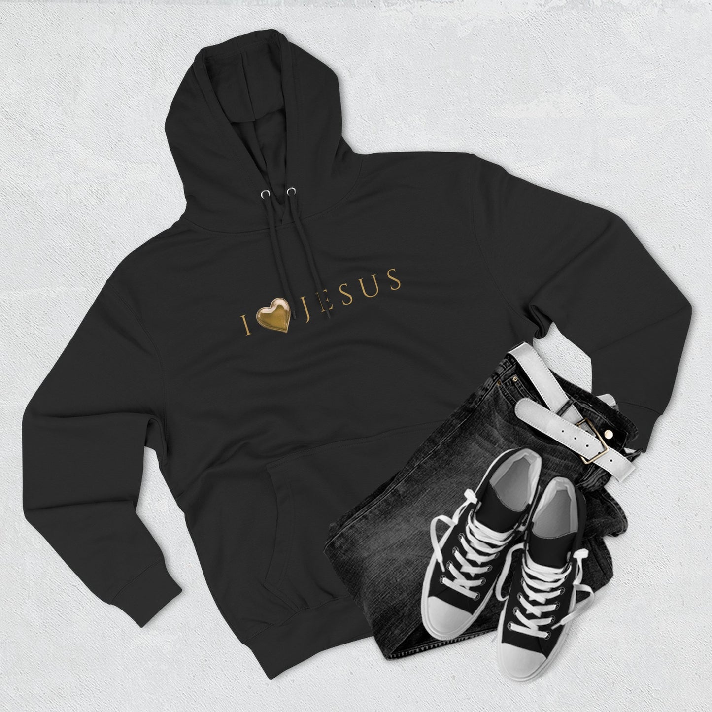 ✝️ I  Jesus Hoodie - Faith Graphic Pullover for Christians