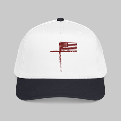 ✝️ Distressed Flag Baseball Cap — Faith-Inspired Vintage Patriotic Hat