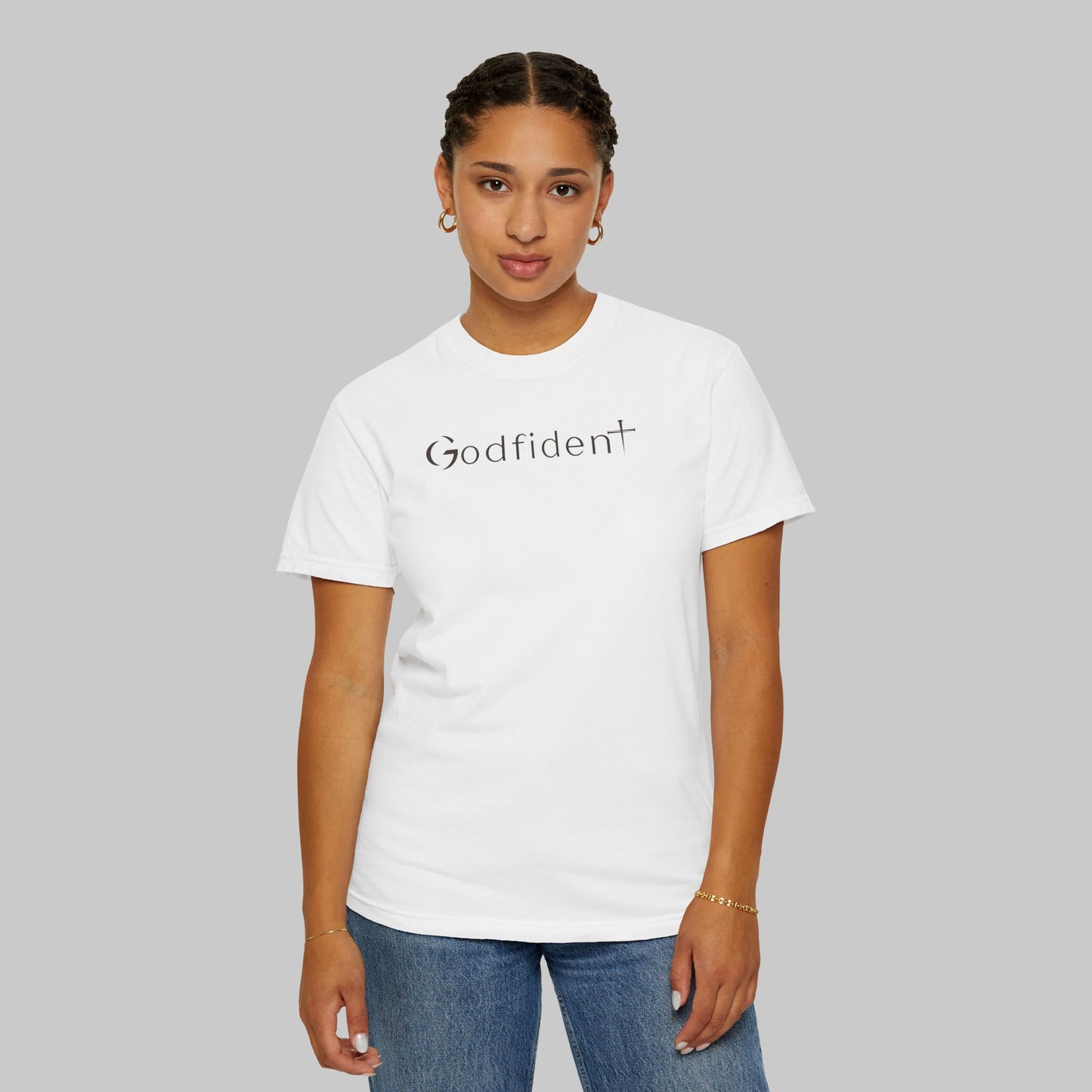 ✝️ Godfident T-Shirt — Minimal Christian Faith Tee