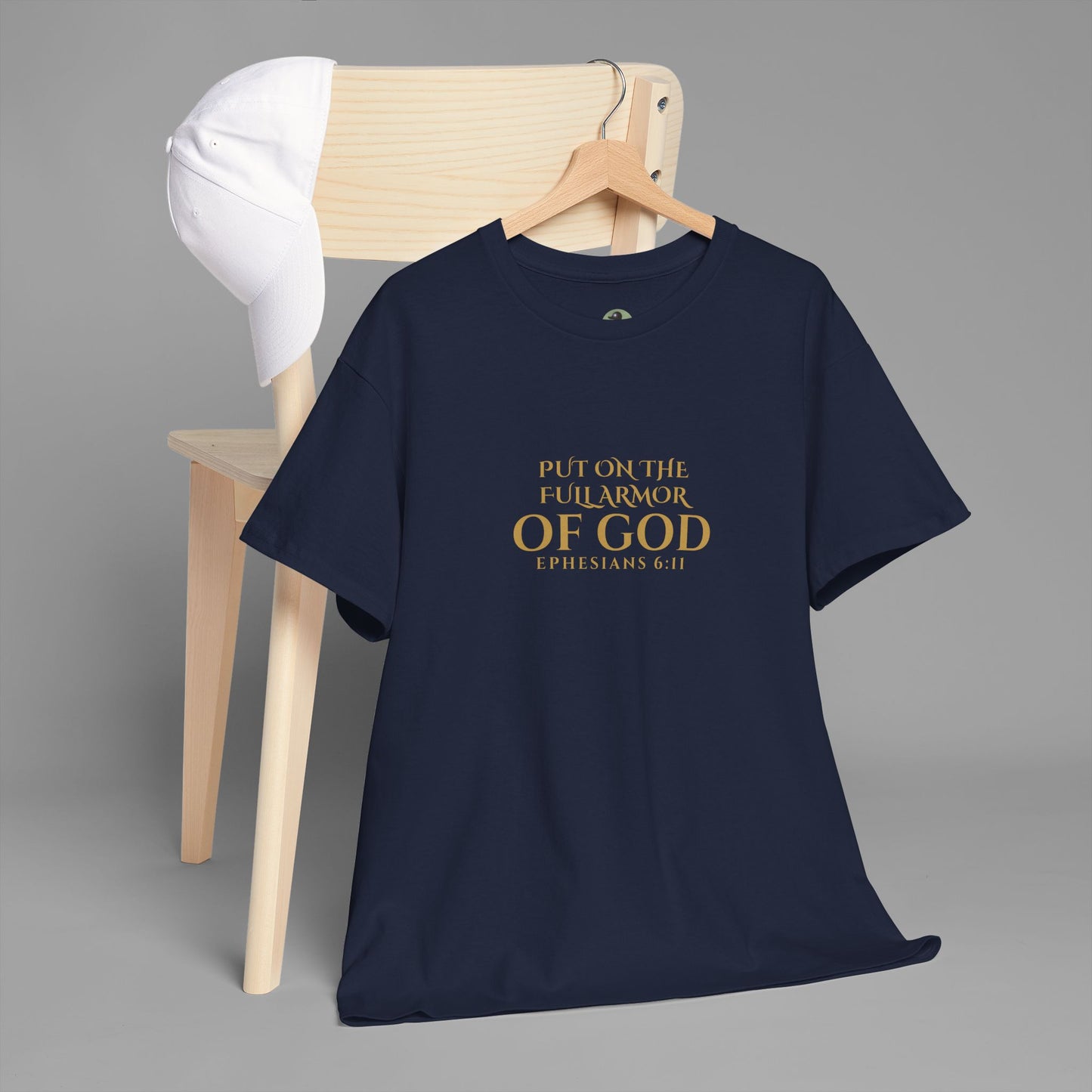 ✝️  Armor of God Christian T-Shirt — Minimal Faith Statement (Optional Personalization)