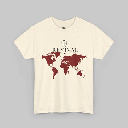 ✝️ REVIVAL World Map Tee — Faith in Motion T-Shirt