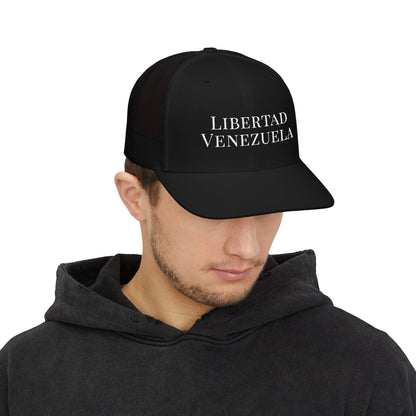 Libertad Venezuela Trucker Hat,  Embroidered Map and Flag,  Mesh Snapback