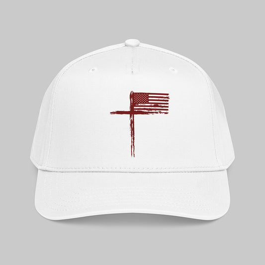 ✝️ Distressed Flag Baseball Cap — Faith-Inspired Vintage Patriotic Hat