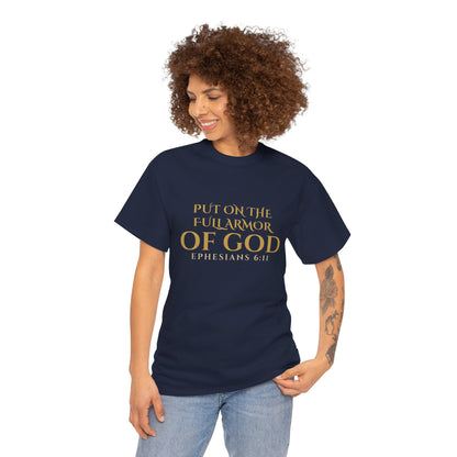 ✝️  Armor of God Christian T-Shirt — Minimal Faith Statement (Optional) Personalization