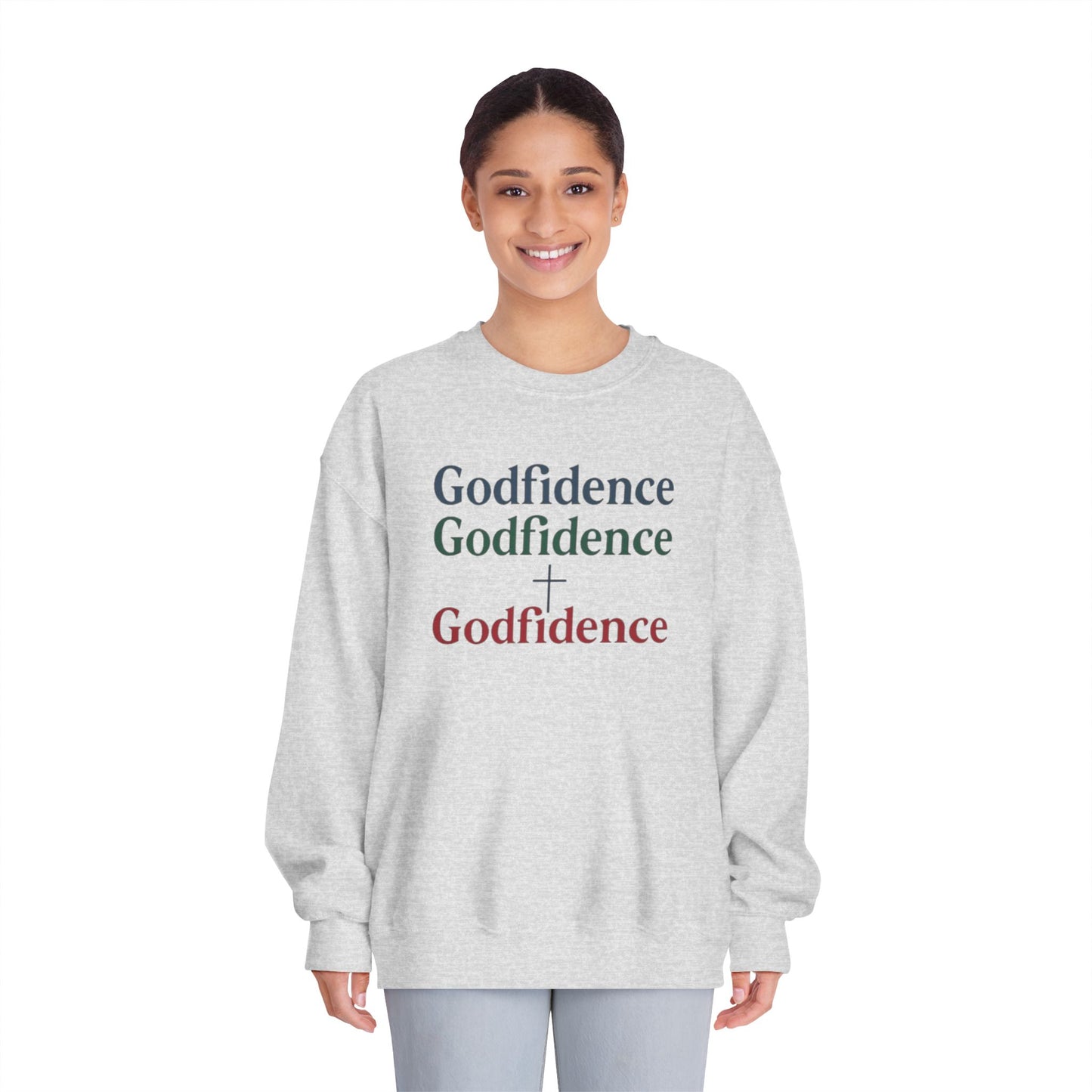 Sudadera unisex de cuello redondo Godfidence