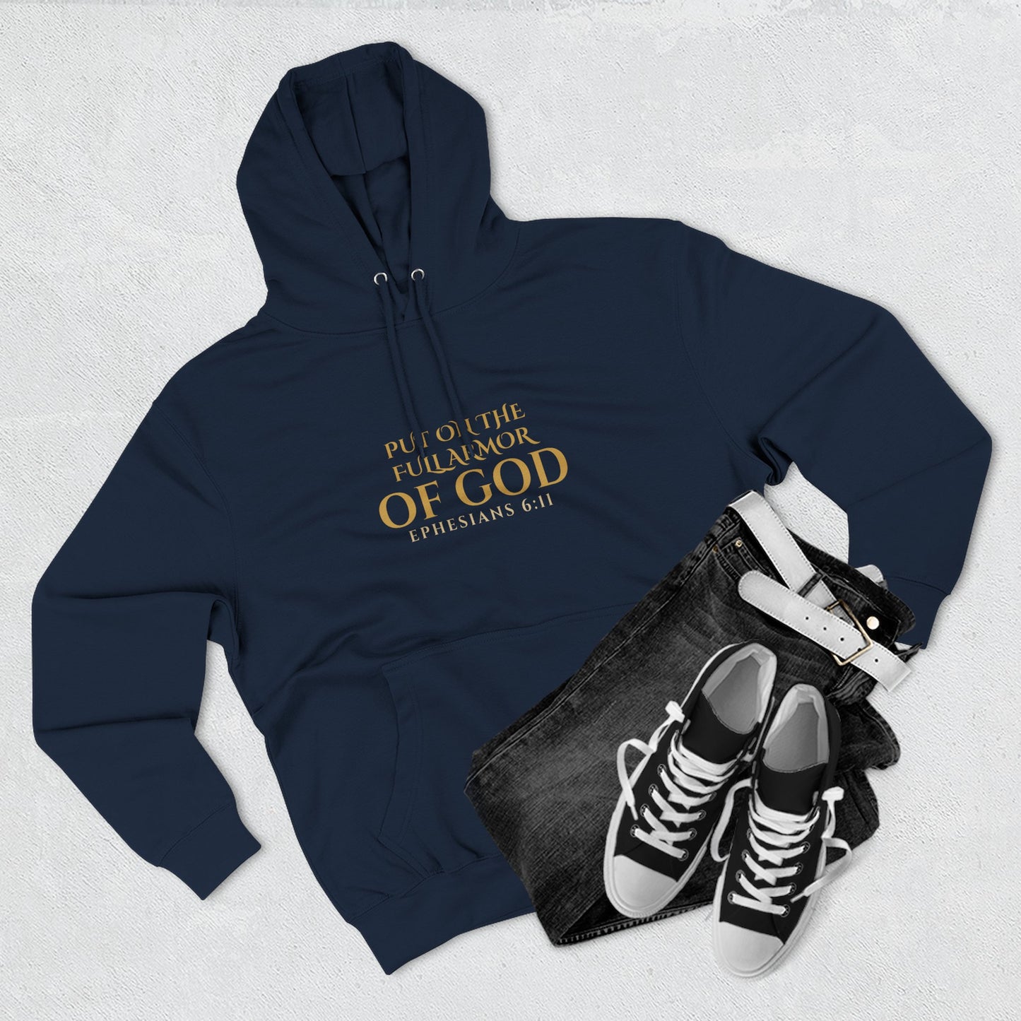 ✝️ Full Armor of God Hoodie — Ephesians 6:11 Christian Faith Pullover