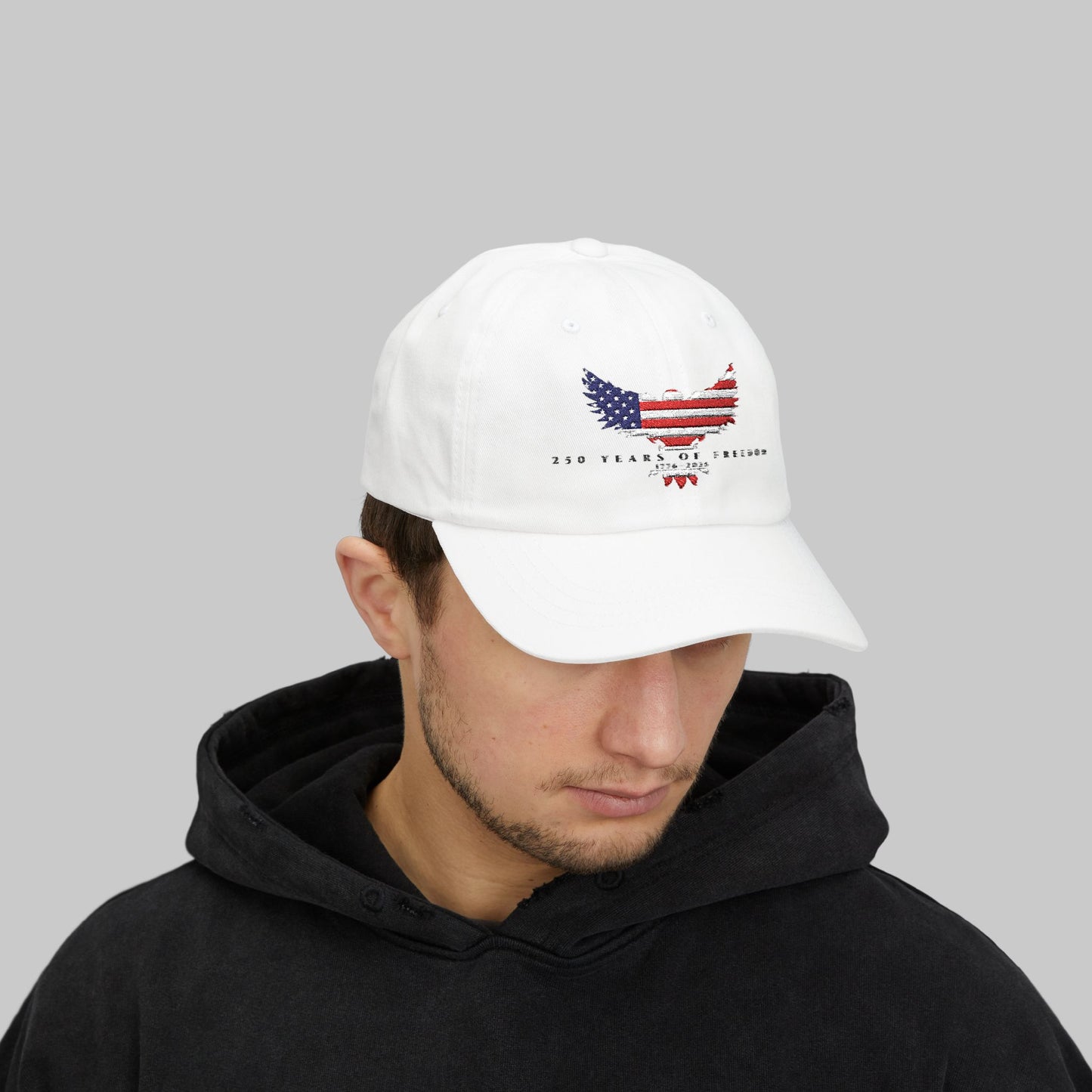 ✝️ 250 Years of Freedom Dad Cap — Subtle Patriotic USA Flag Hat