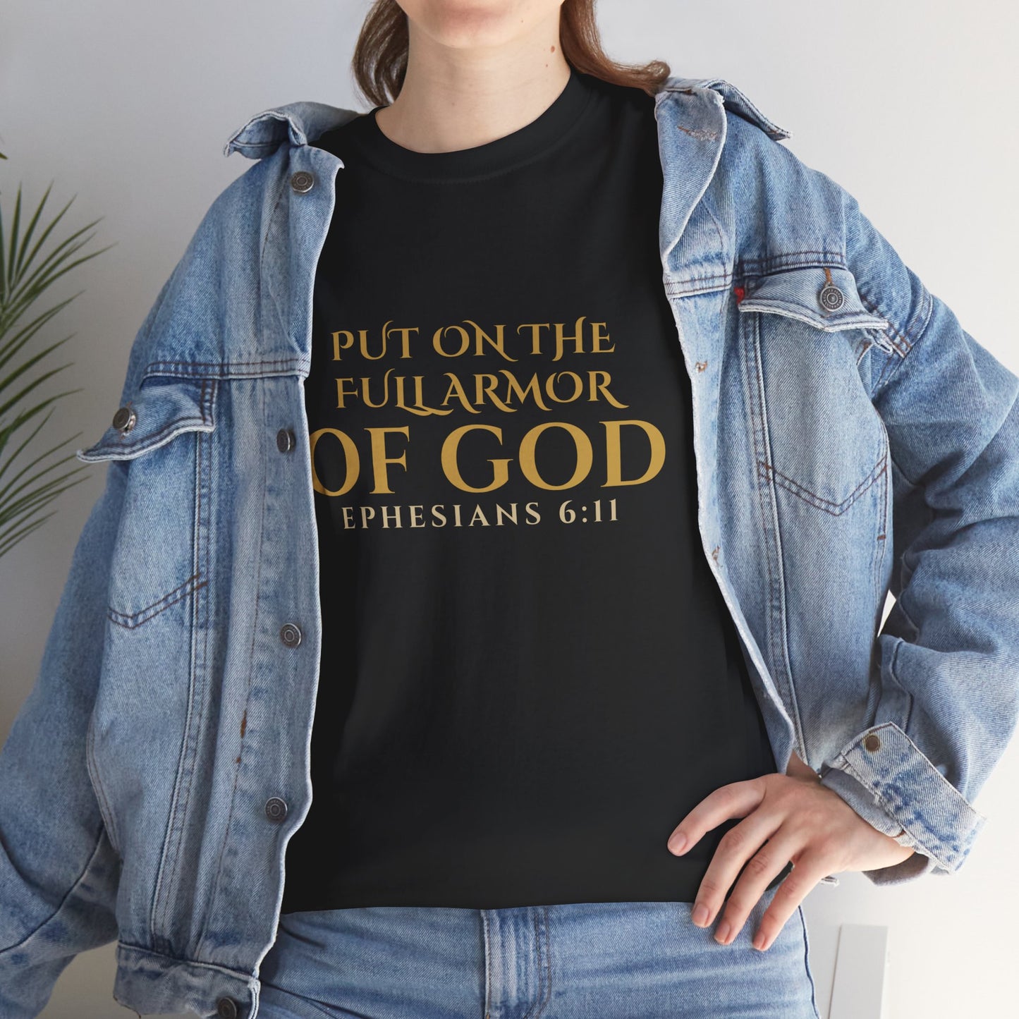✝️  Armor of God Christian T-Shirt — Minimal Faith Statement (Optional) Personalization