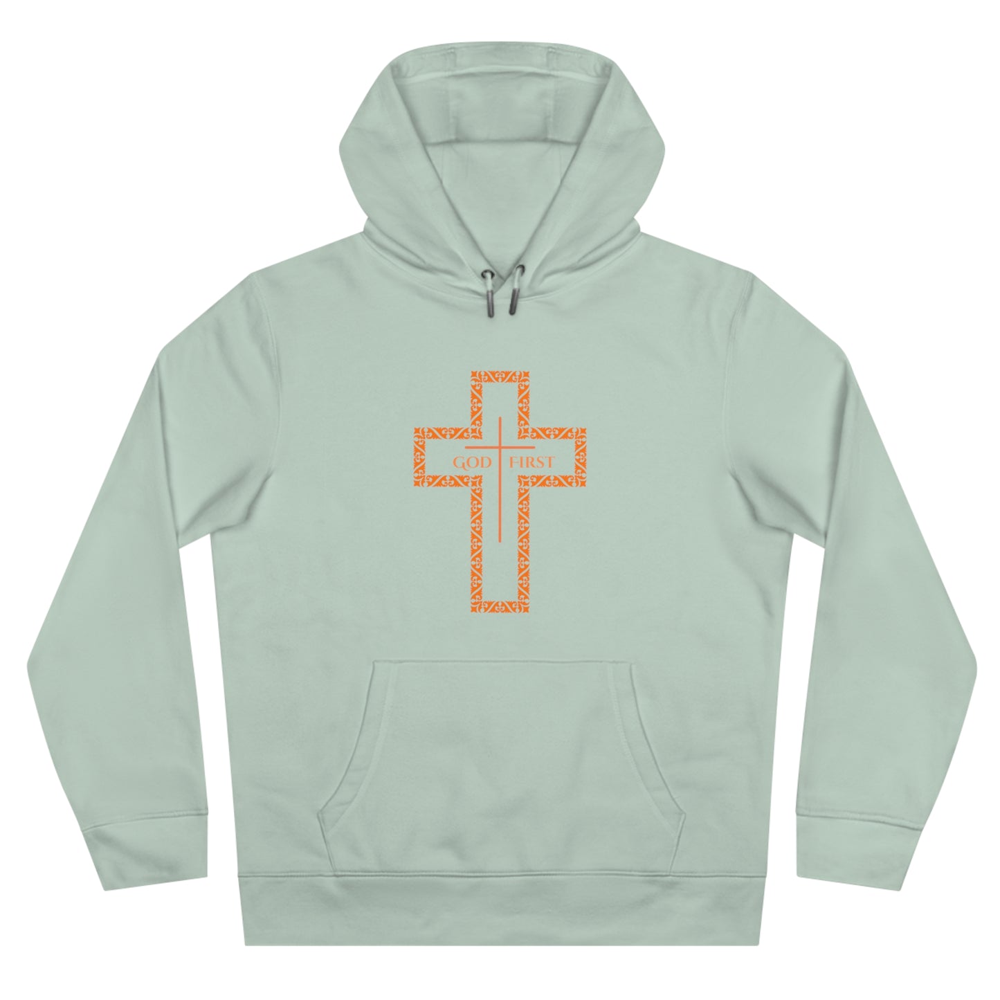 King Hooded Sweatshirt – God First Cross Design