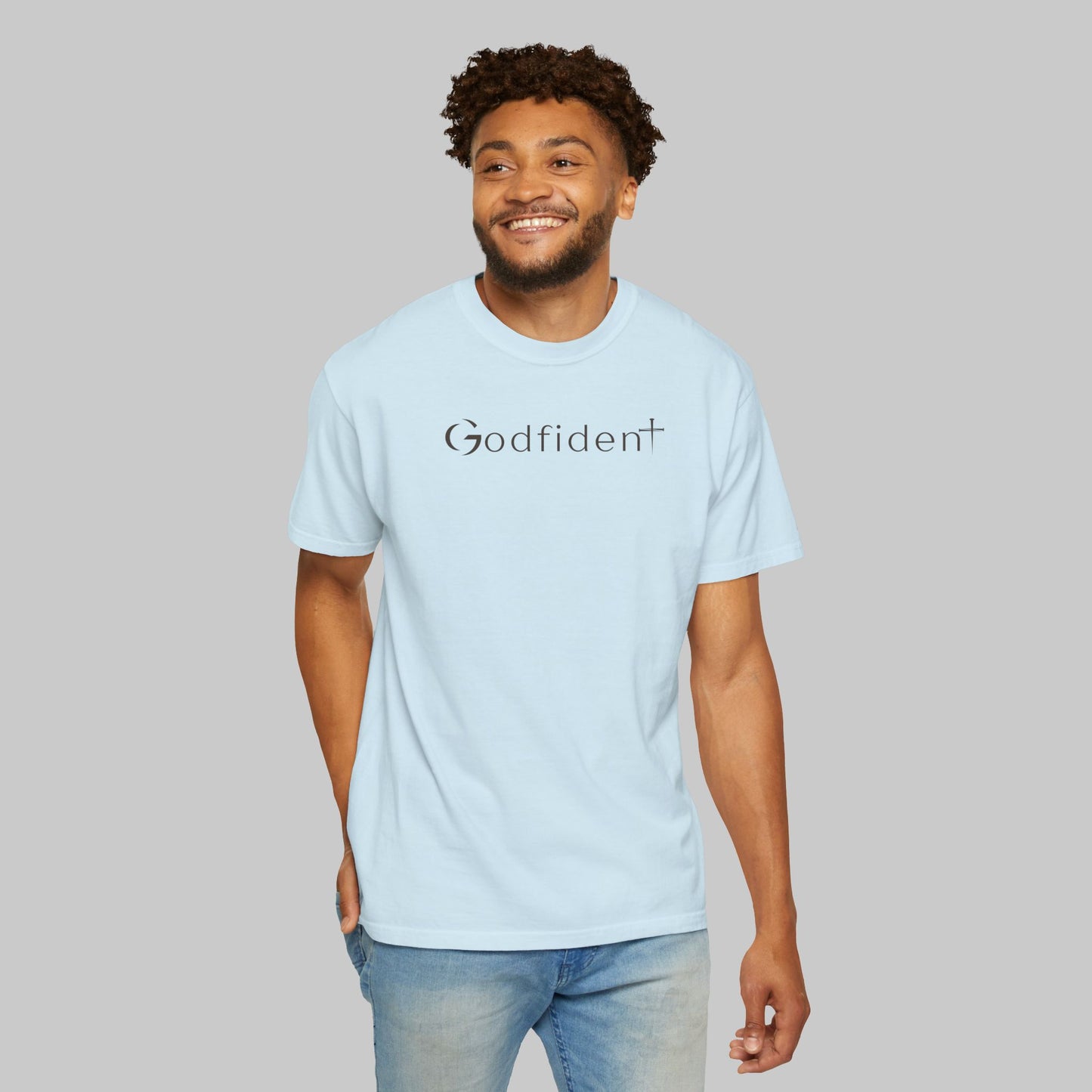 ✝️ Godfident T-Shirt — Minimal Christian Faith Tee