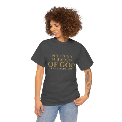✝️  Armor of God Christian T-Shirt — Minimal Faith Statement (Optional) Personalization
