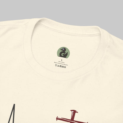 ✝️ Heartbeat Cross Tee — Faith-Inspired Minimalist T-Shirt