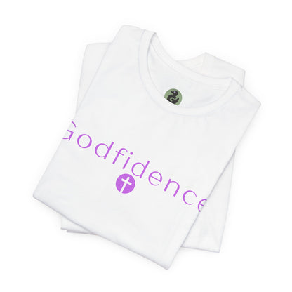 💜 Godfidence Christian Tee — 'Godfidence' Cross Faith T-Shirt | 💜 Optional Personalized Gift