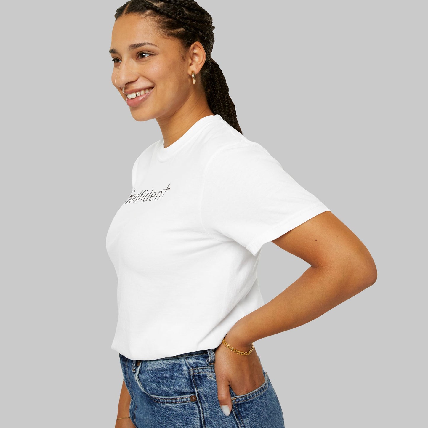 ✝️ Godfident T-Shirt — Minimal Christian Faith Tee