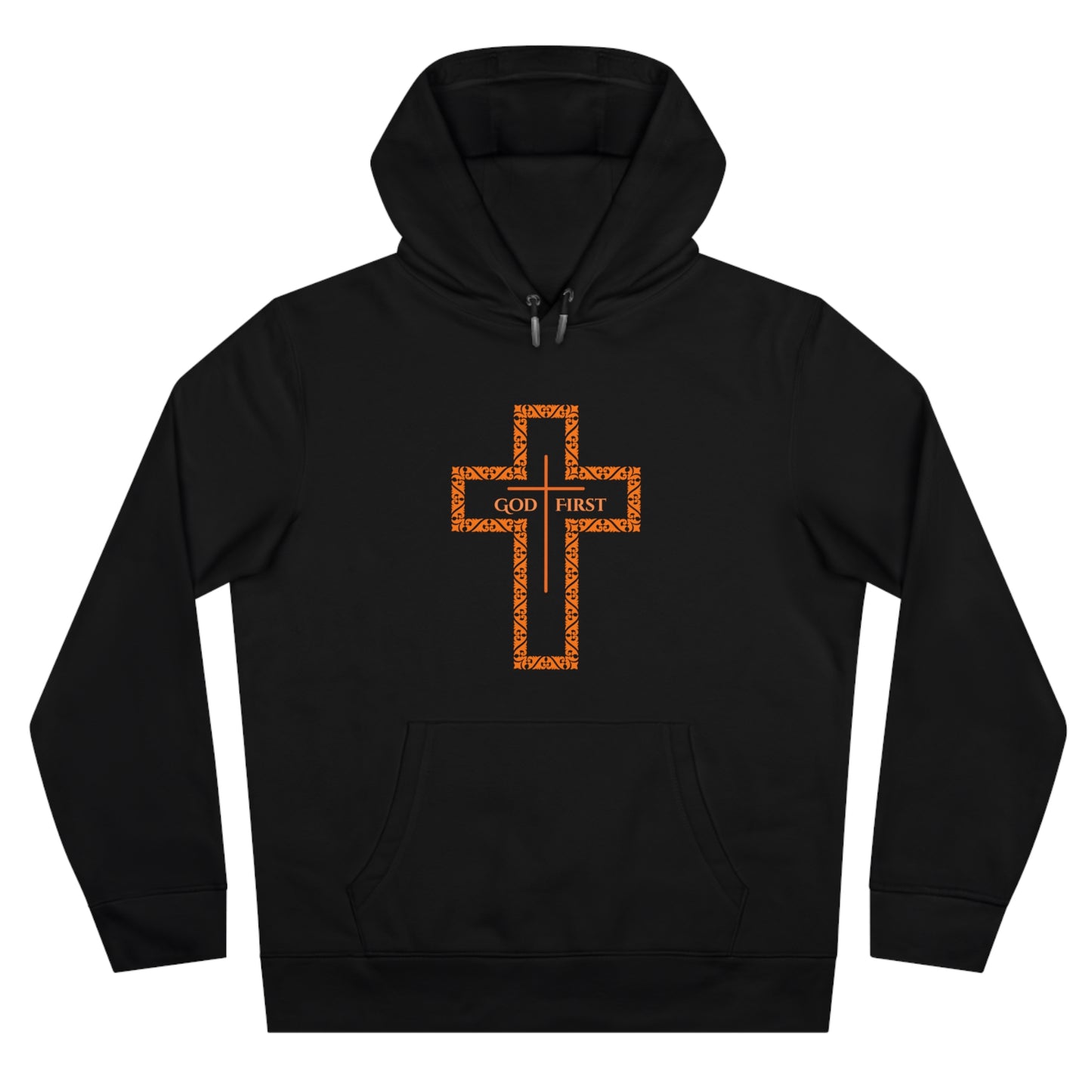 King Hooded Sweatshirt – God First Cross Design