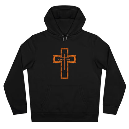 King Hooded Sweatshirt – God First Cross Design