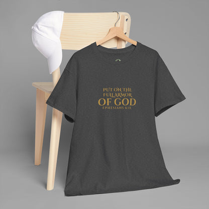 ✝️  Armor of God Christian T-Shirt — Minimal Faith Statement (Optional Personalization)