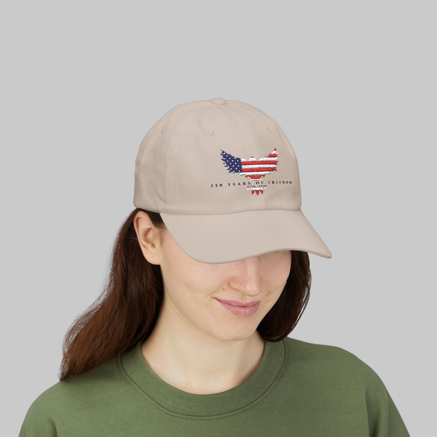 ✝️ 250 Years of Freedom Dad Cap — Subtle Patriotic USA Flag Hat