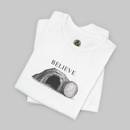 ✝️ Believer Resurrection Tee — Faith-Inspired “Believe” Graphic T-Shirt
