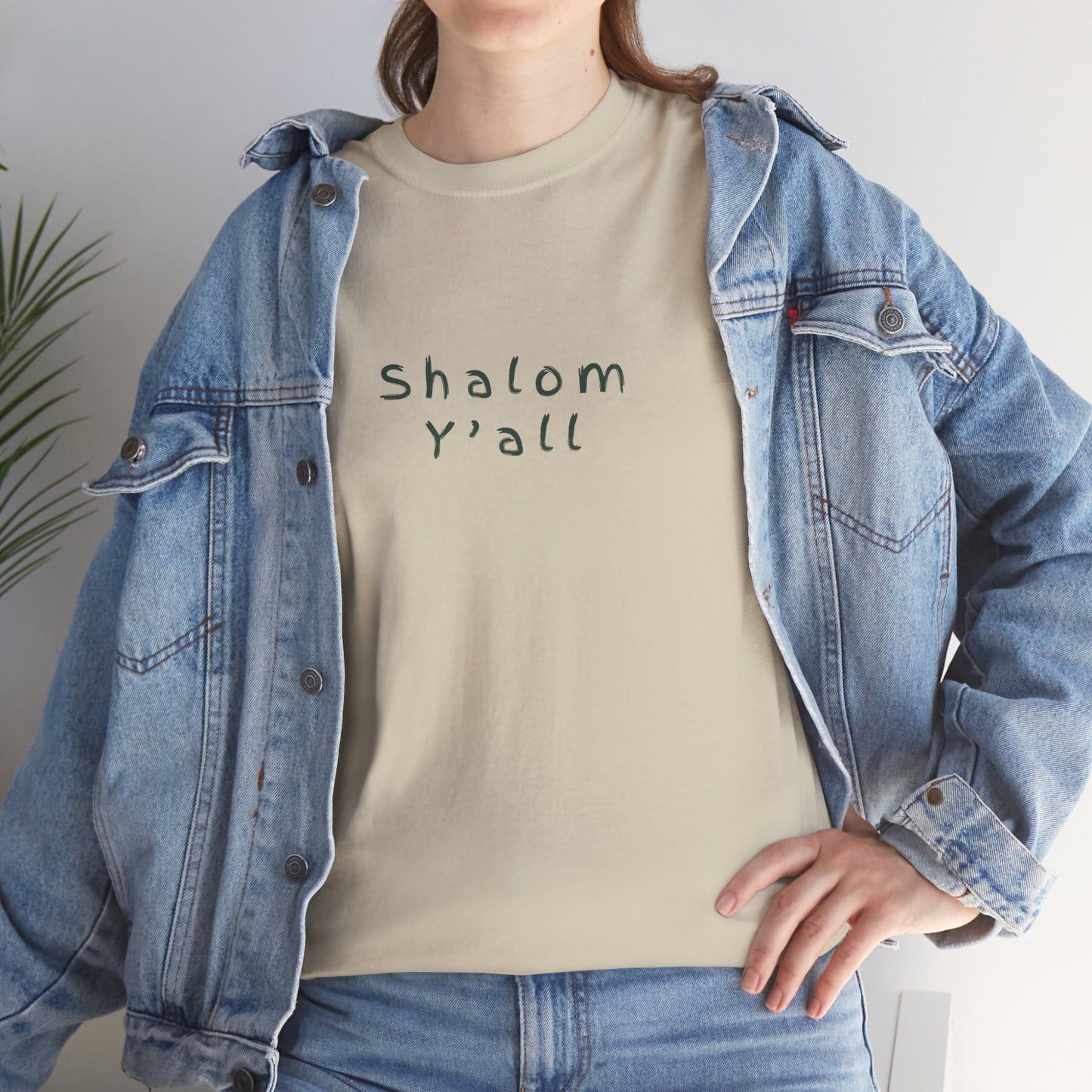 ✝️ Shalom Y’all T-Shirt – Vintage Script Faith Tee