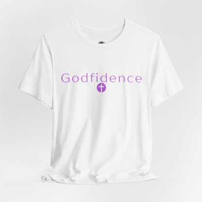 💜 Godfidence Christian Tee — 'Godfidence' Cross Faith T-Shirt | 💜 Optional Personalized Gift