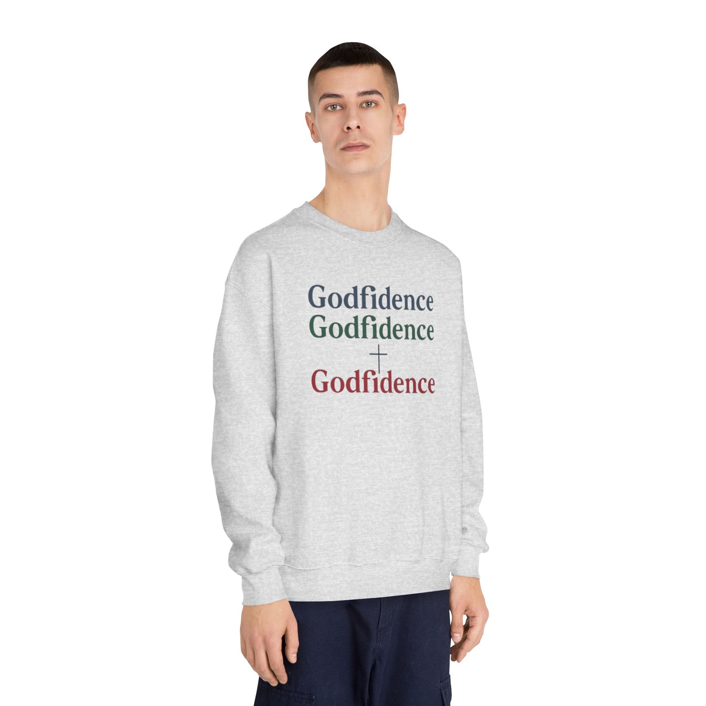 Sudadera unisex de cuello redondo Godfidence