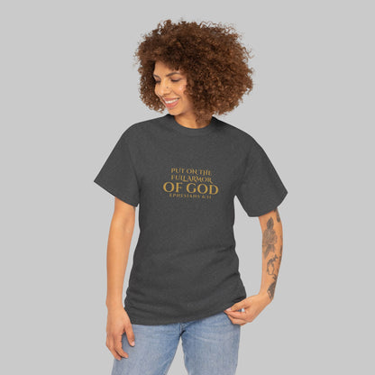 ✝️  Armor of God Christian T-Shirt — Minimal Faith Statement (Optional Personalization)