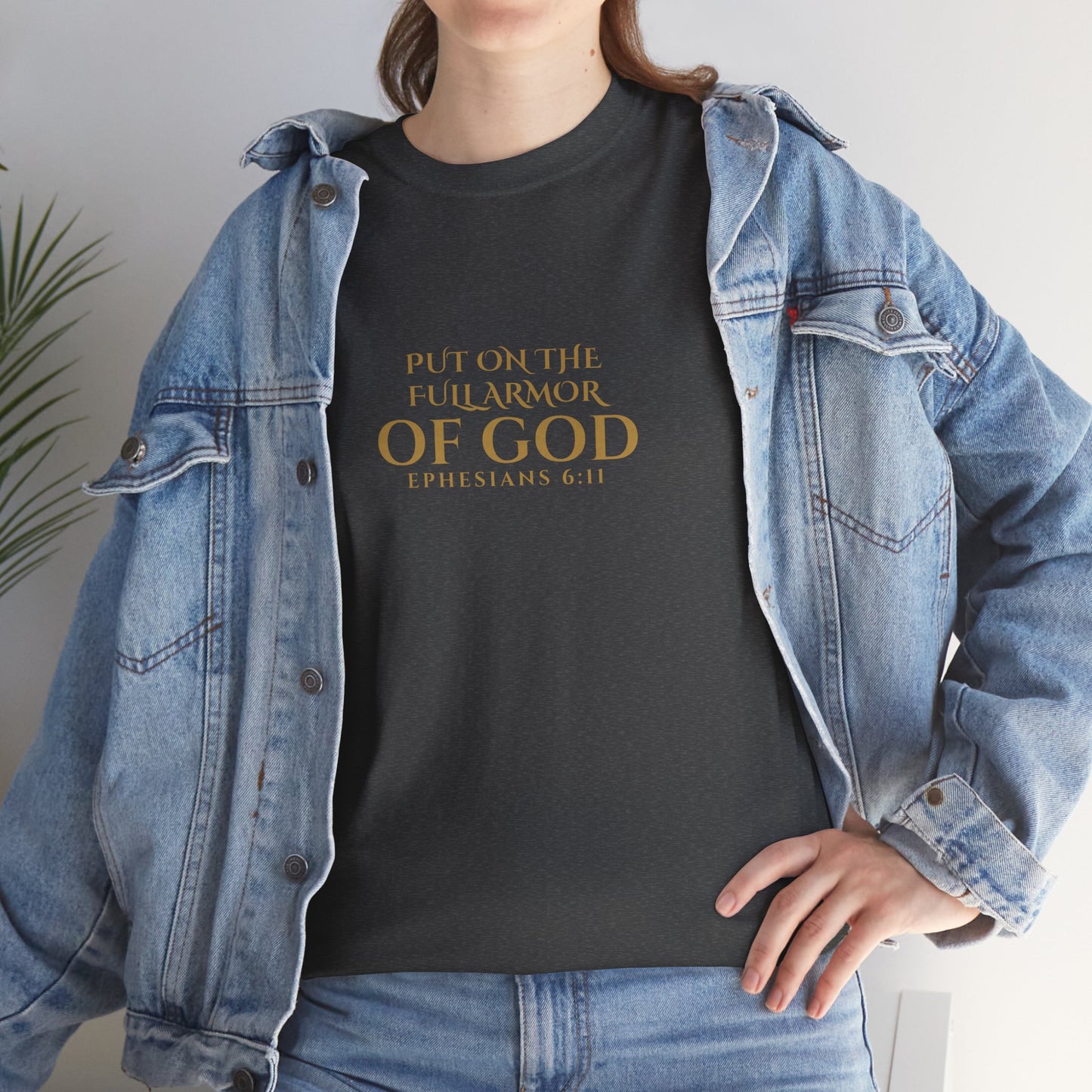 ✝️  Armor of God Christian T-Shirt — Minimal Faith Statement (Optional Personalization)