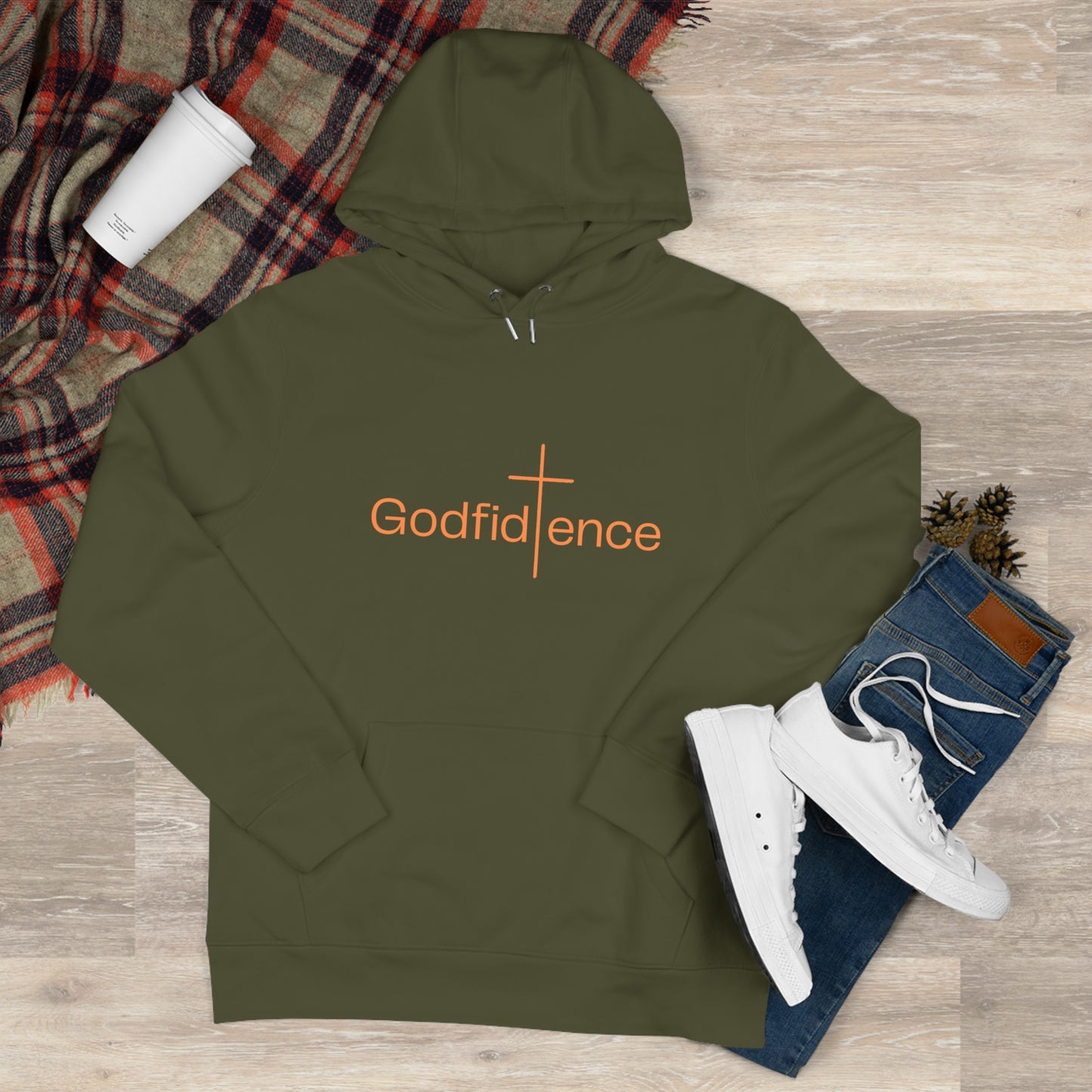 Godfidence Hoodie — Faith-Inspired 'Godfidence' Spiritual Design