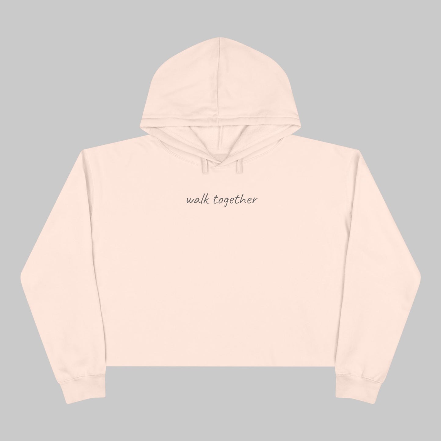 ✝️ Walk Together Cropped Hoodie — Relaxed Faith Lifestyle Pullover