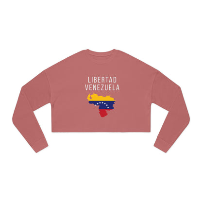 Libertad Venezuela Cropped Sweatshirt | Women’s Patriotic Long Sleeve