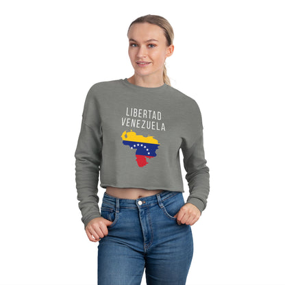 Libertad Venezuela Cropped Sweatshirt | Women’s Patriotic Long Sleeve