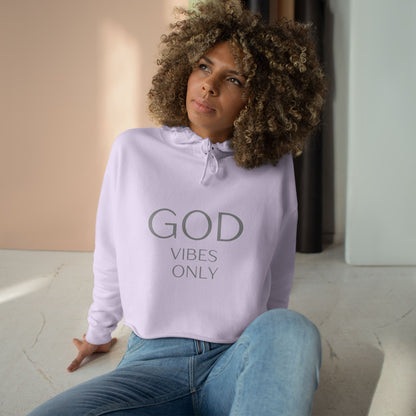 Sudadera corta God Vibes Only - Moda inspiradora para la energía positiva