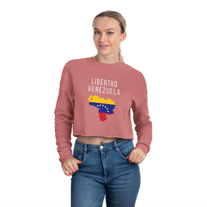 Libertad Venezuela Cropped Sweatshirt | Women’s Patriotic Long Sleeve
