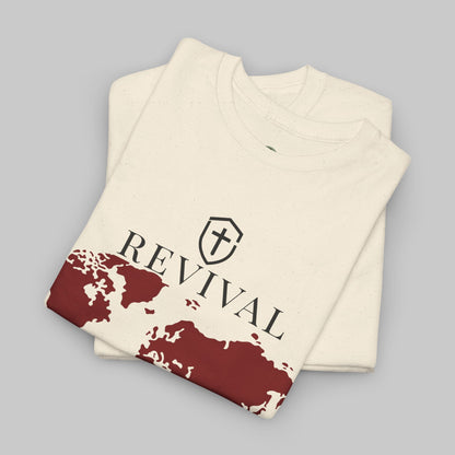 ✝️ REVIVAL World Map Tee — Faith in Motion T-Shirt