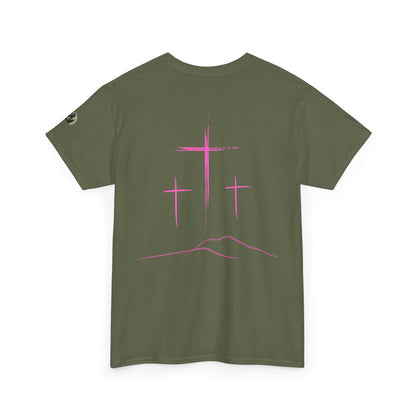 Premium Tee | with 3 Pink Crosses on the back