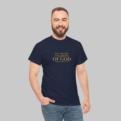 ✝️  Armor of God Christian T-Shirt — Minimal Faith Statement (Optional Personalization)