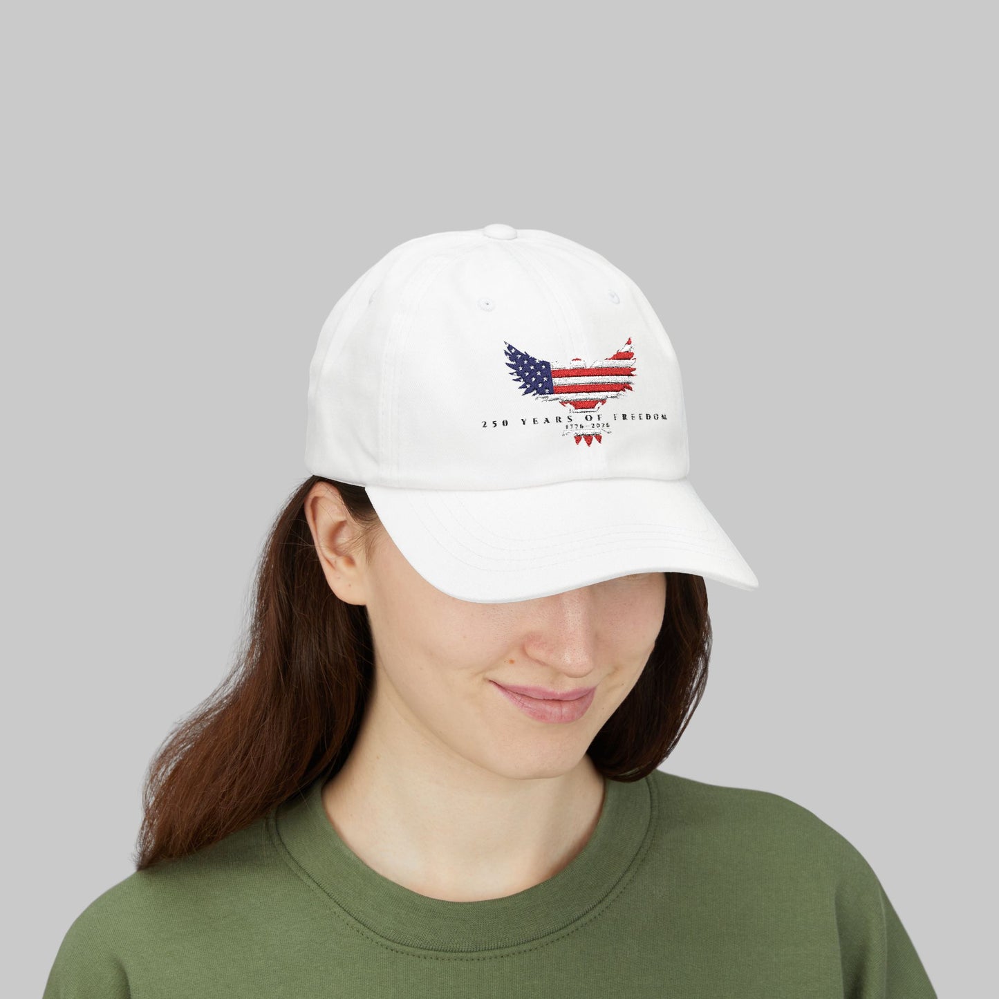✝️ 250 Years of Freedom Dad Cap — Subtle Patriotic USA Flag Hat