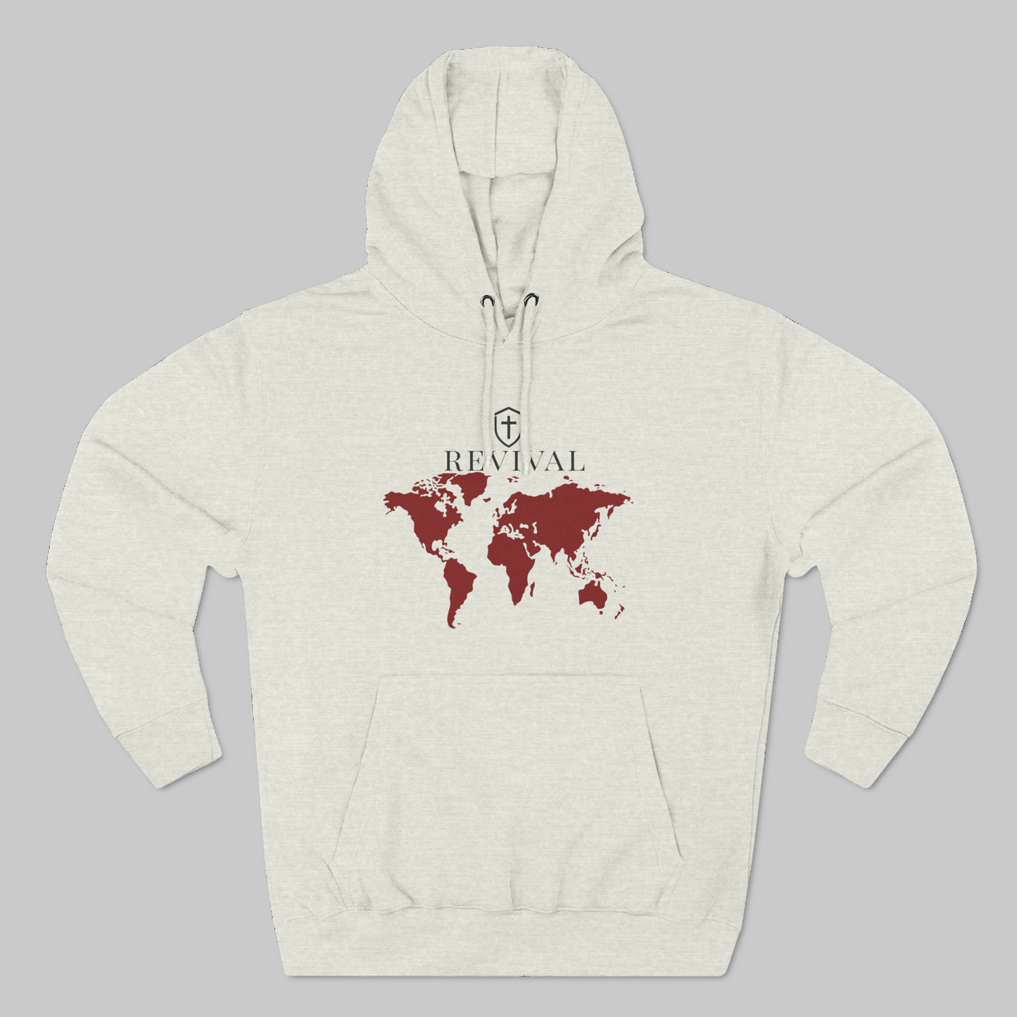 ✝️ Revival World Map Hoodie — Christian Faith Graphic Pullover